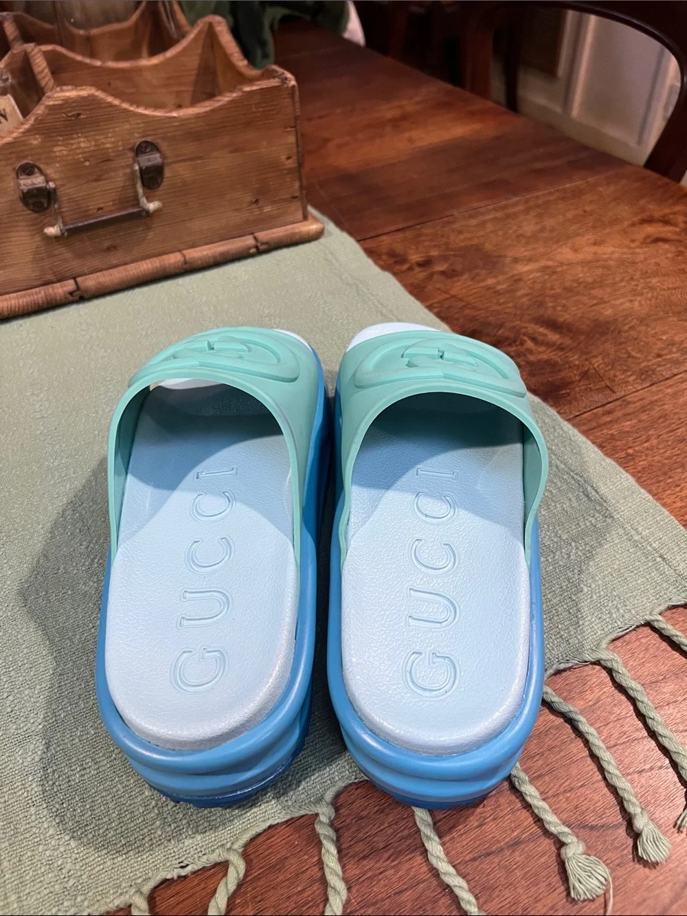 Gucci platform slides